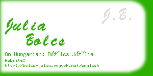 julia bolcs business card